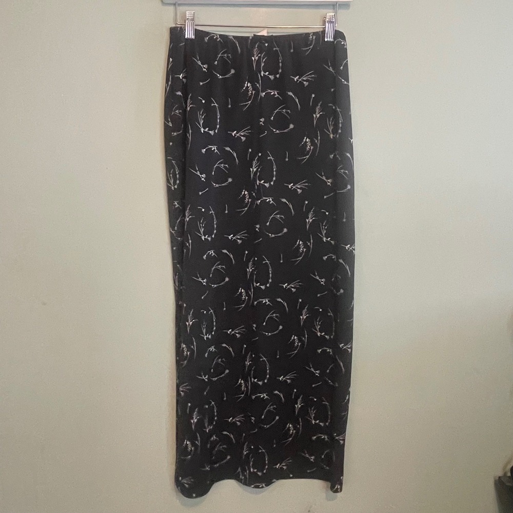 Tracy Evans Limited Womens Cottagecore Dark Floral Maxi Skirt USA Black Medium - Picture 2 of 6